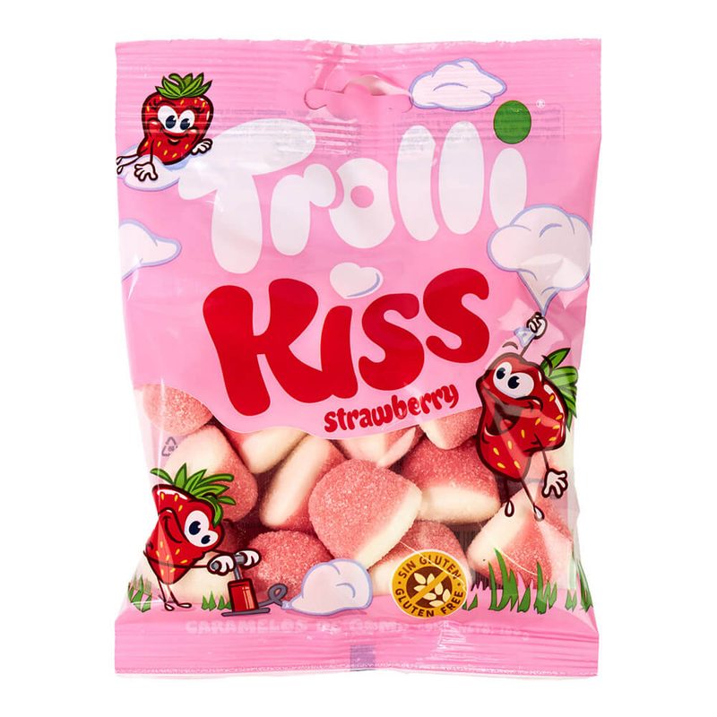 TROLLI ζαχαρωτά φράουλα kiss 100gr – Καραμέλες, Γλειφιτζούρια και Τσίχλες