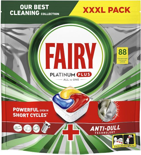 FAIRY ταμπλέτες πλυντηρίου πιάτων all in one platinum plus anti dull 88τεμ – Απορρυπαντικά Πλυντηρίου Πιάτων