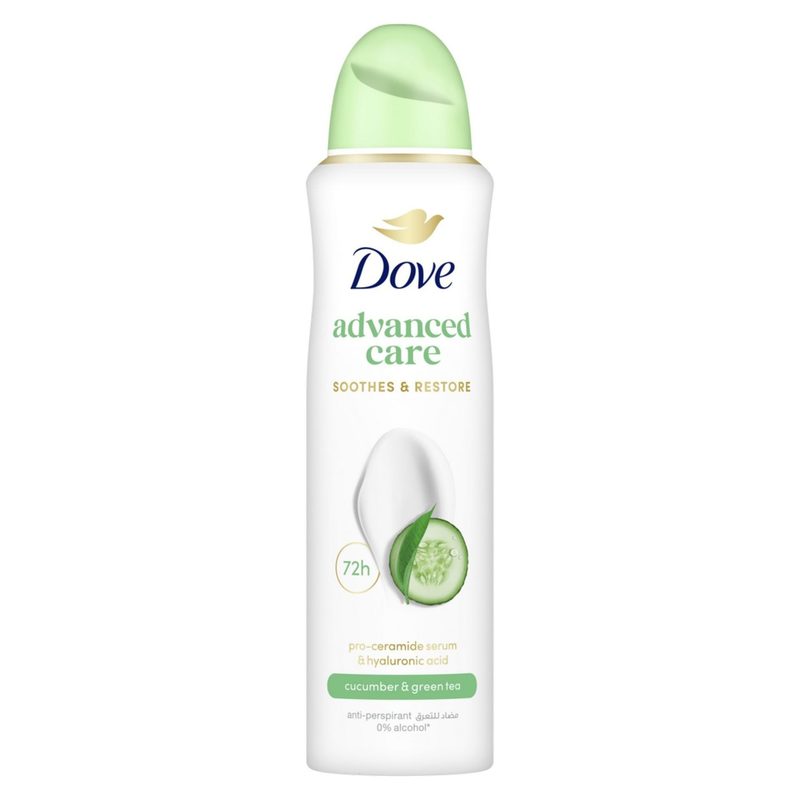 DOVE αποσμητικό σώματος spray Advanced Care Cucumber και Green Tea 150ml – Αποσμητικά