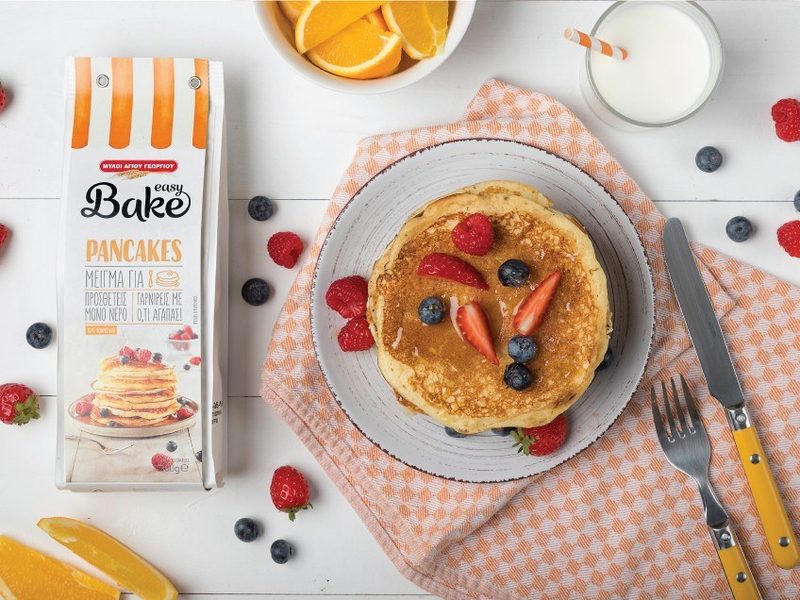 ΜΥΛΟΙ ΑΓΙΟΥ ΓΕΩΡΓΙΟΥ easy bake μείγμα για pancakes 300gr – Μύλοι Αγίου Γεωργίου – Έτοιμα Μείγματα για Γλυκά