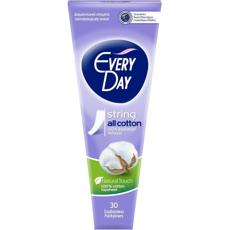 EVERY DAY σερβιετάκια all cotton string 30τεμ – Σερβιέτες