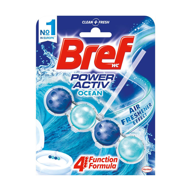 BREF μπλοκ WC Power Active Ocean 51ml – Καθαριστικά Μπάνιου