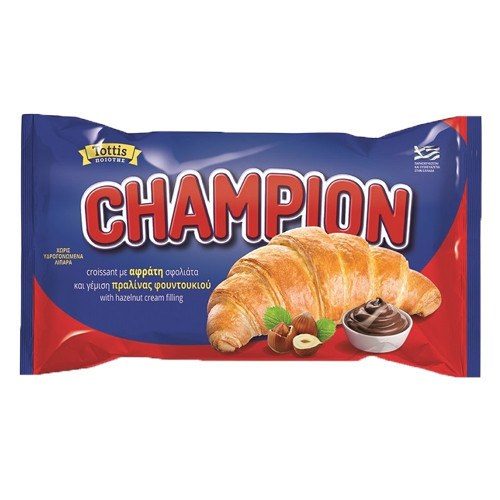TOTTIS champion κρουασάν με κρέμα πραλίνας φουντουκιού 5x70gr – Κέικ, Τσουρέκια και Κρουασάν