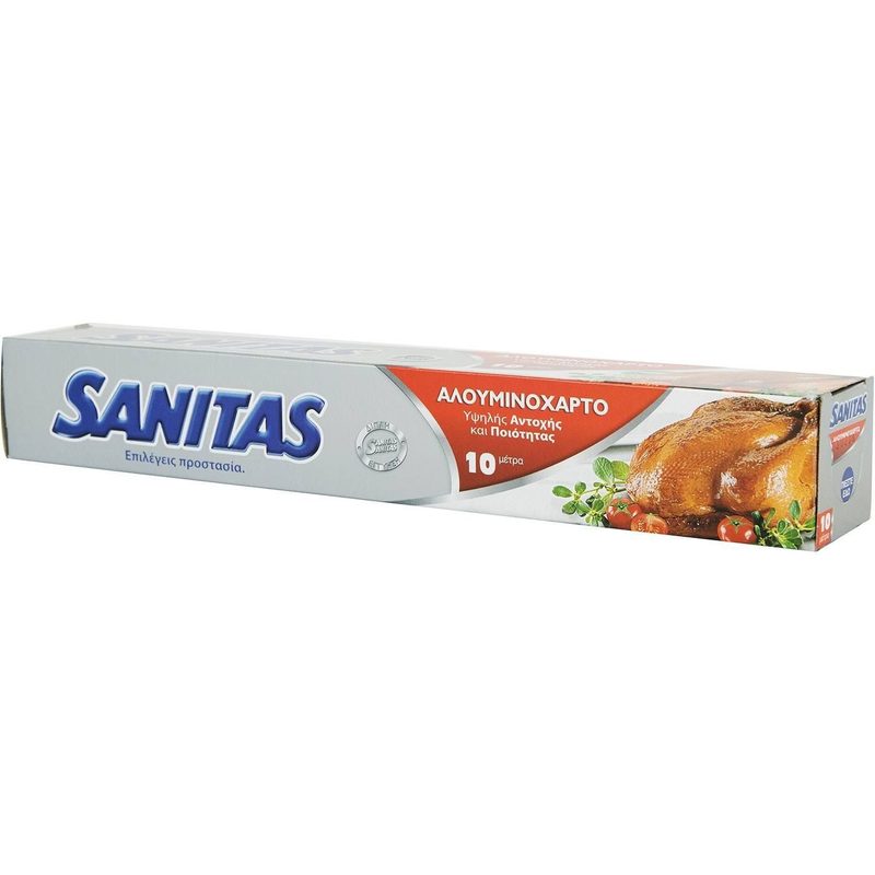 SANITAS αλουμινόχαρτο 10m – Αναλώσιμα Κουζίνας